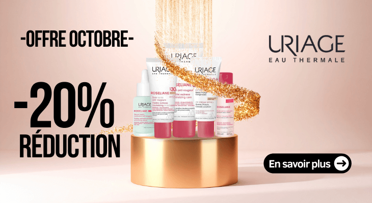 20% de remise sur la gamme de soins anti-rougeurs Roseliane d'Uriage